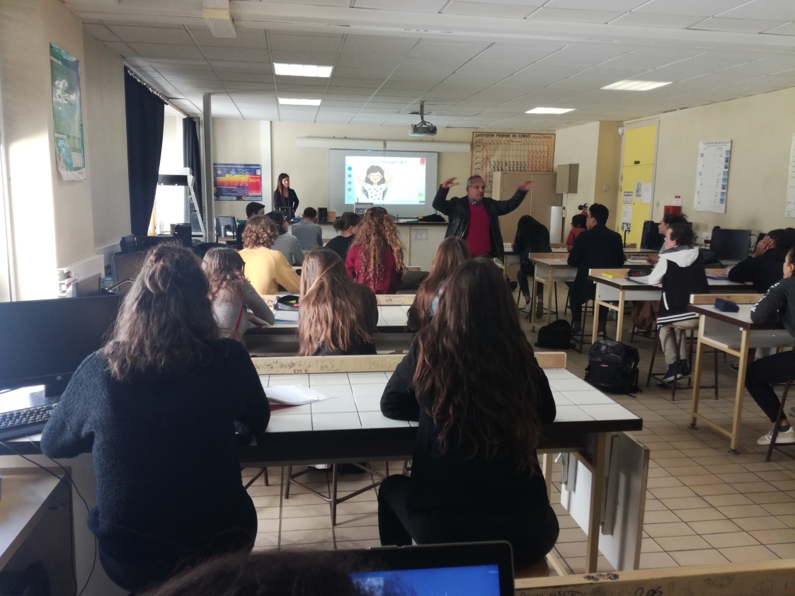 salle de classe avec l'animation Air and Me